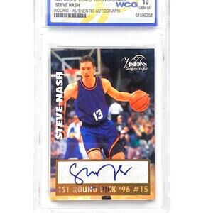 1997 Score Board Vision Signings Steve Nash AUTOGRAPHED WCG GEM-MT 10